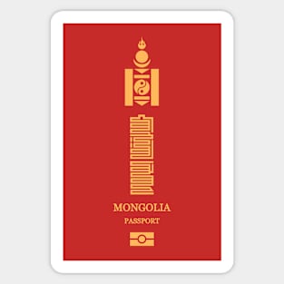 Mongolia passport Sticker